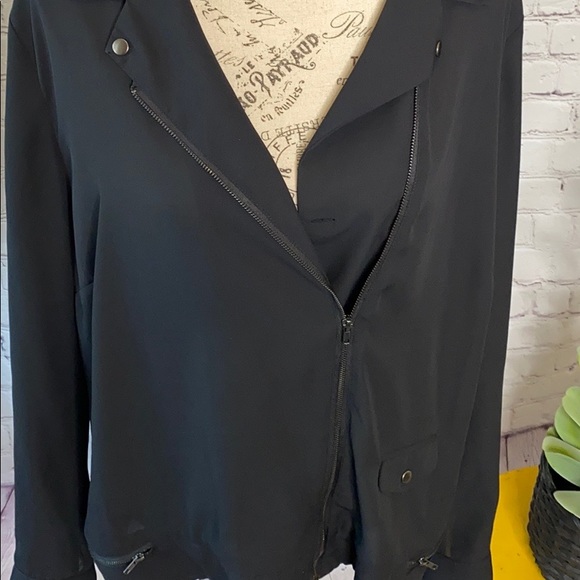 MBLM moto style lightweight jacket biker zip up - Picture 2 of 9